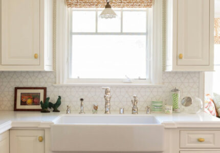 Add a Pop of Color to a White Kitchen with a Roman Shade — Sew