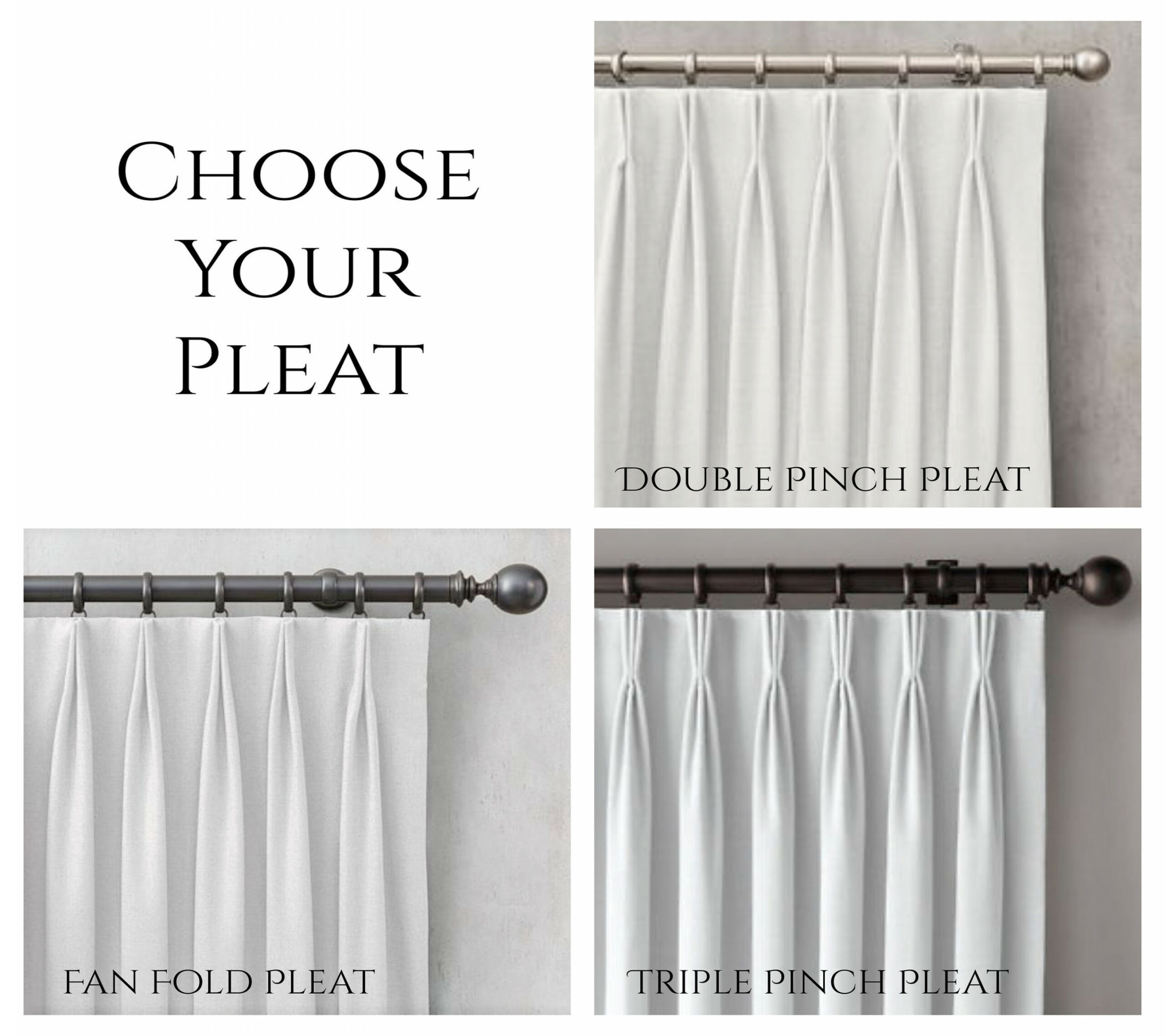 Add Pleats to Our Drapes Triple or Double Pinch Pleated - Etsy