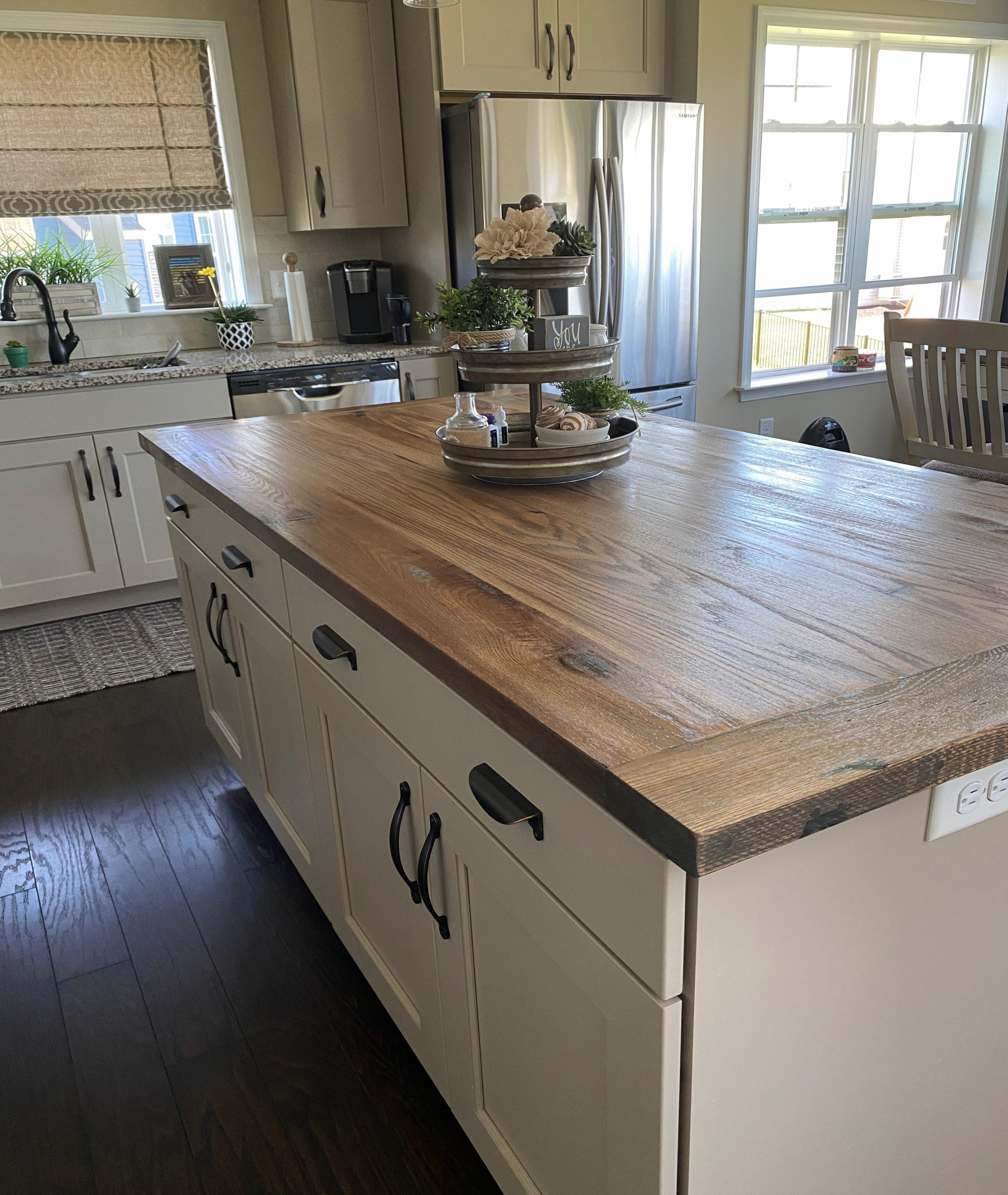 Amish Made Butcher Block Kitchen Island Tops Thick Wood Tops - Etsy