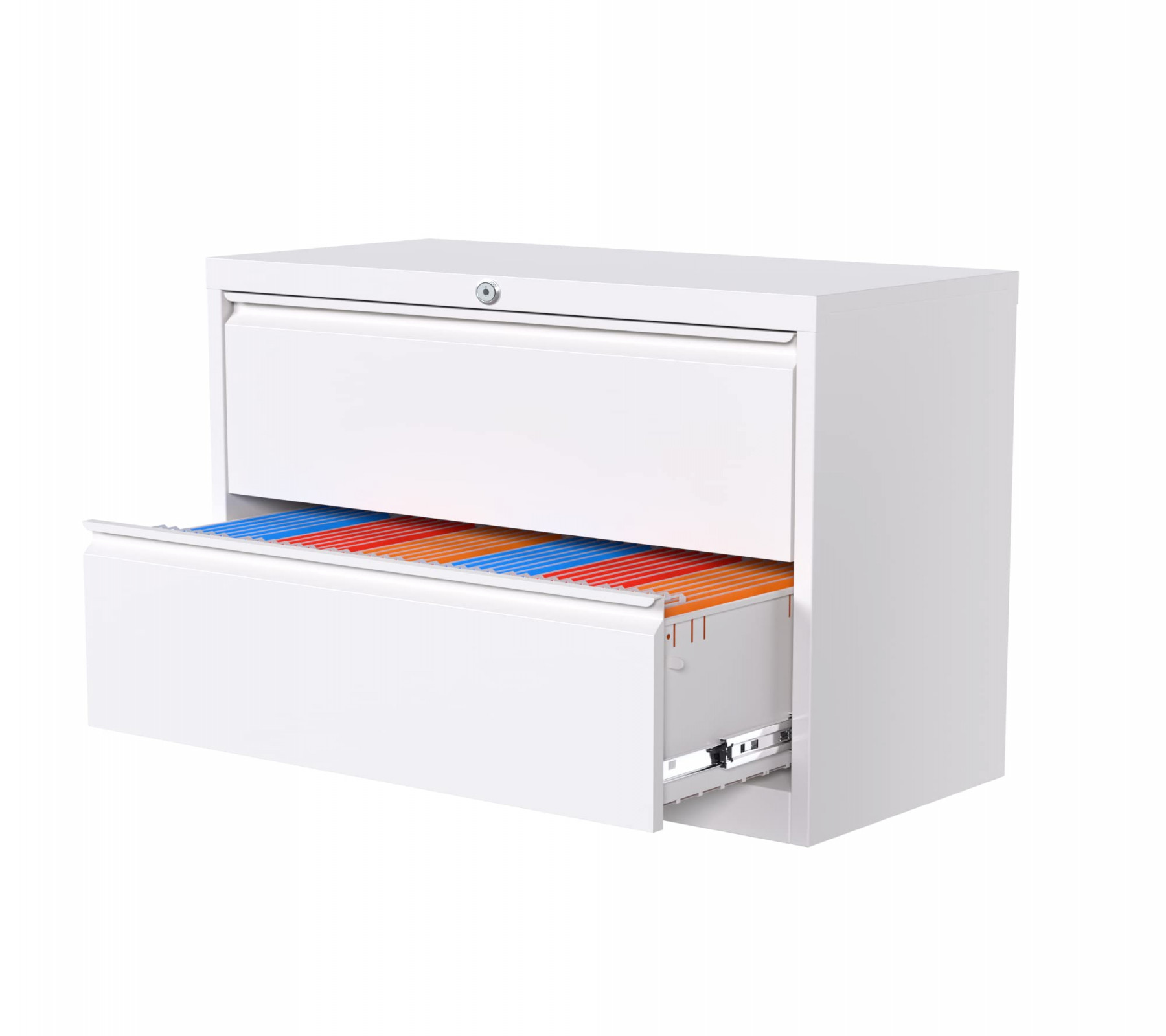 Aobabo Lateral File Cabinet  Drawer Metal Filing Cabinet with Lock Wide  File Cabinet for Home Office,
