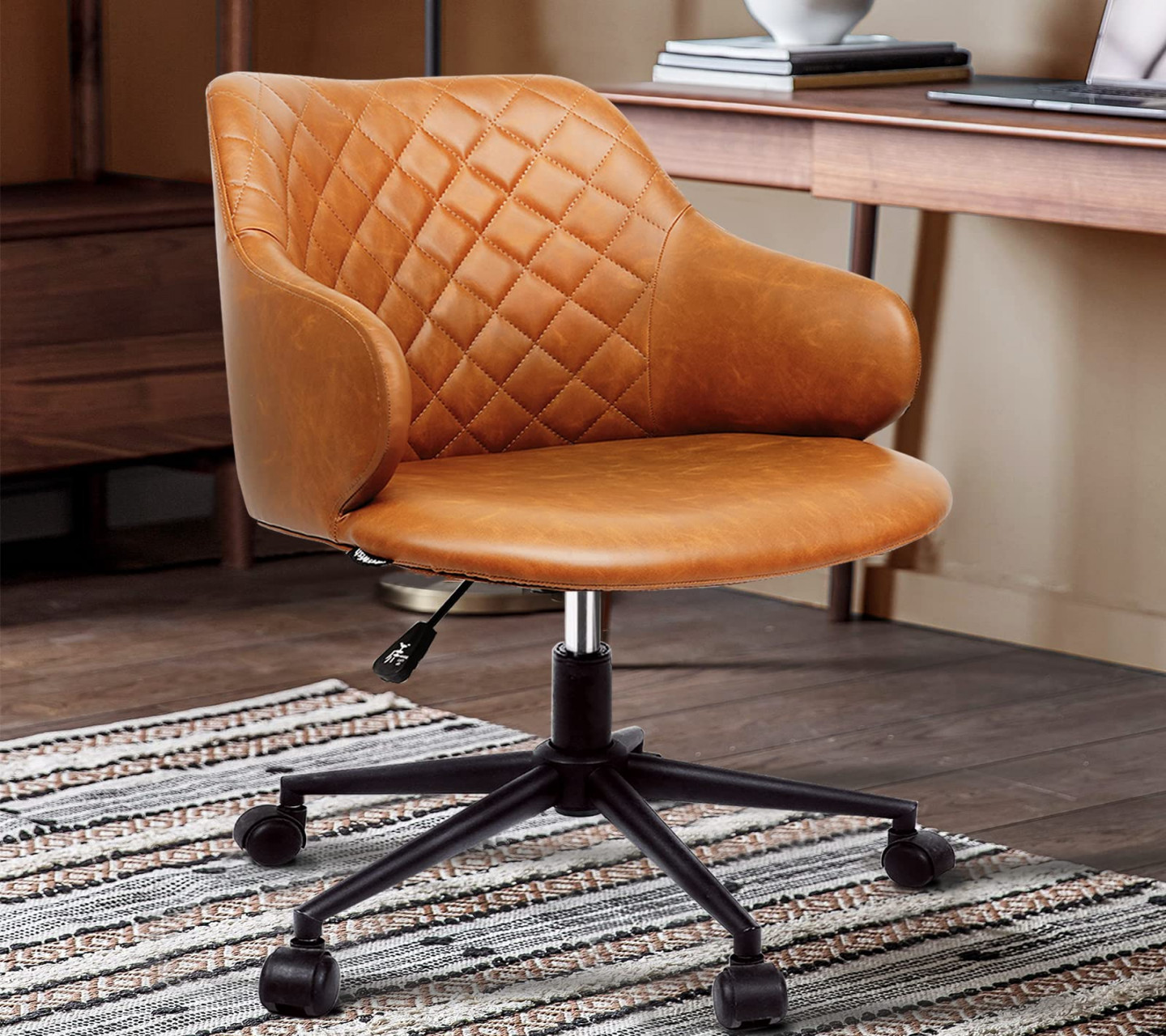 Brown Leather Desk Chair