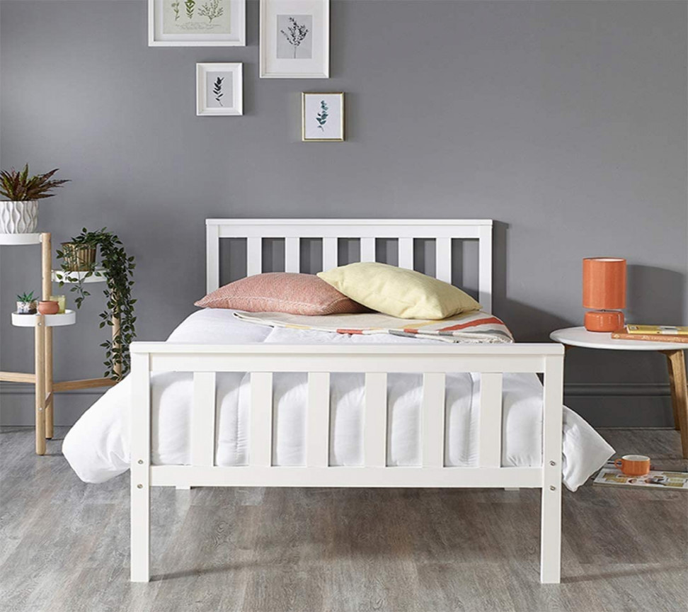 Aspire Beds Shaker Bed Frame - Solid Wood -  x 1 cm - White