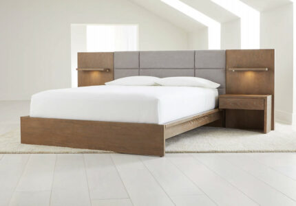 Atlas Queen Bed with Panel Nightstands + Reviews  Crate & Barrel