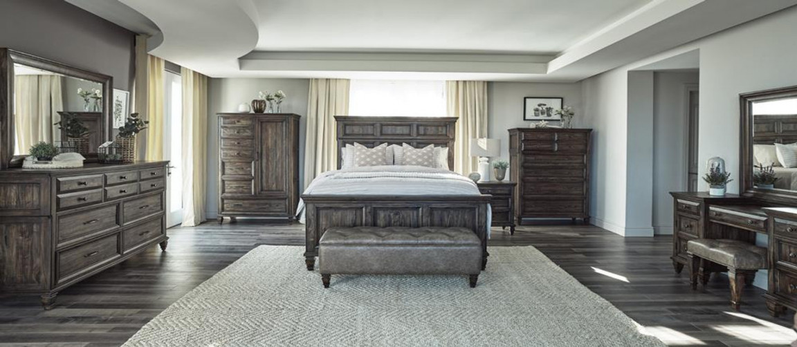 Avenue Collection - Avenue -piece California King Bedroom Set Weathered  Burnished Brown - KW-S