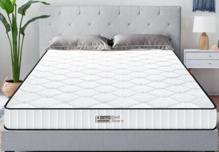 BedStory Mattress,  Inch Spring Mattress Queen Size with High Density Foam  Paded Medium to Firm Mattress Bonnell Innerspring Supportive Bed Mattress