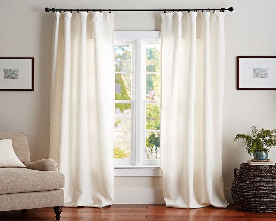 Belgian Linen Curtain Made with Libeco™  Pottery Barn