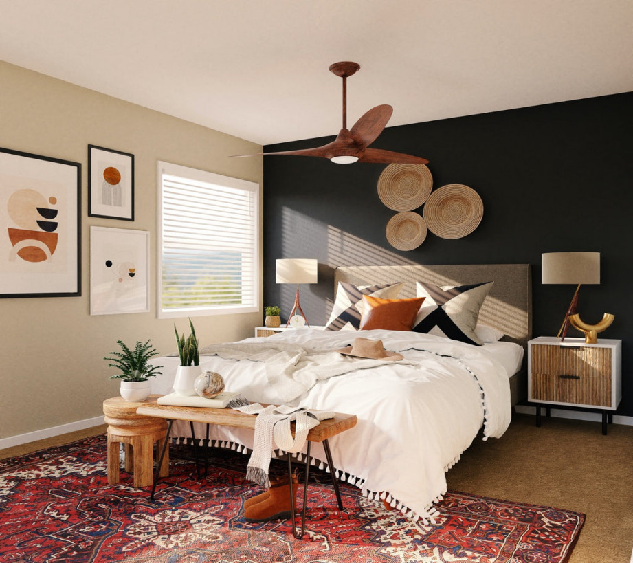 Black Accent Wall in the Bedroom - Design Tips - MK Envision Galleries