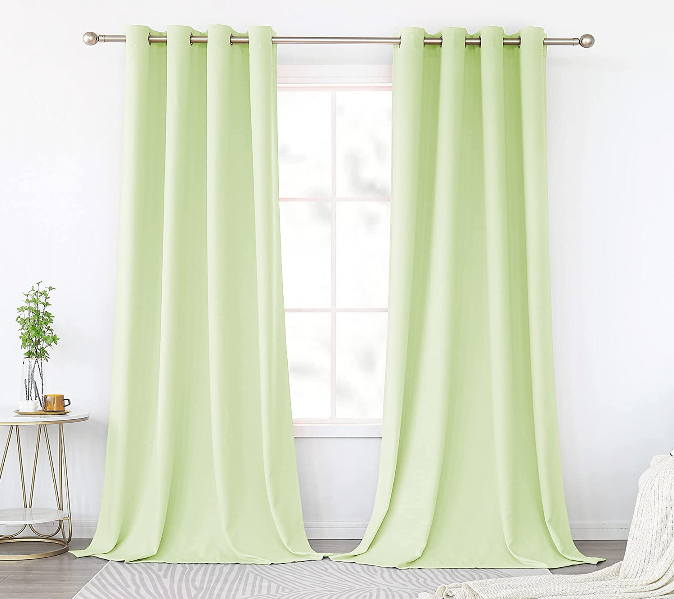 Blackout Curtains Mint Green  Inch Long for Living Room Bedroom Eyelet  Window Thermal Insulated Light Green Curtain Panels  Story Houses Pack 5  x