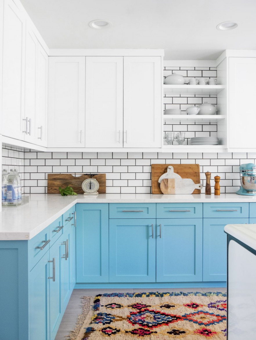 Blue Kitchen Cabinet Ideas - Light and Dark Blue Kitchen