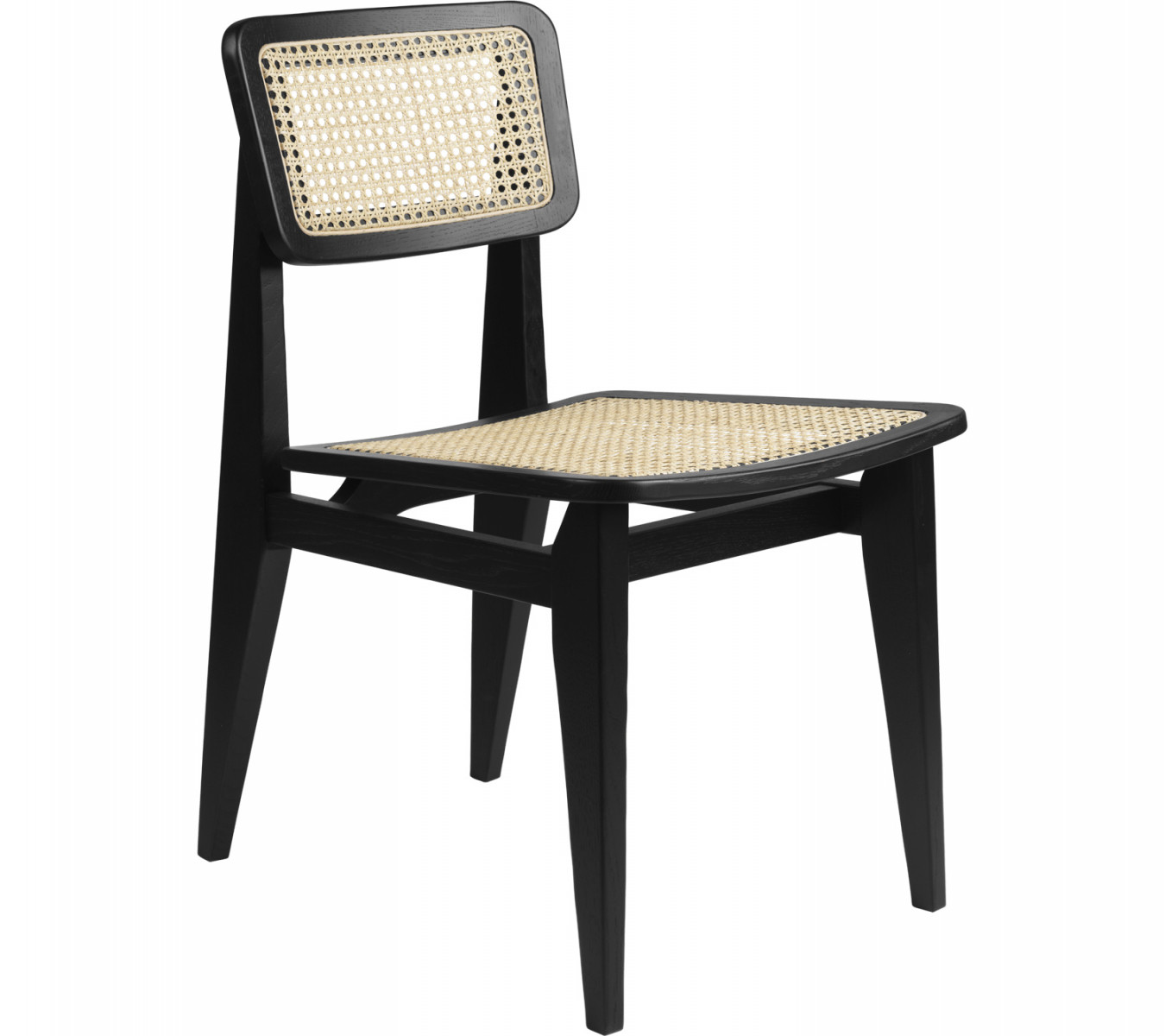 C-Chair Dining Chair, Black oak / Cane - GUBI @ RoyalDesign