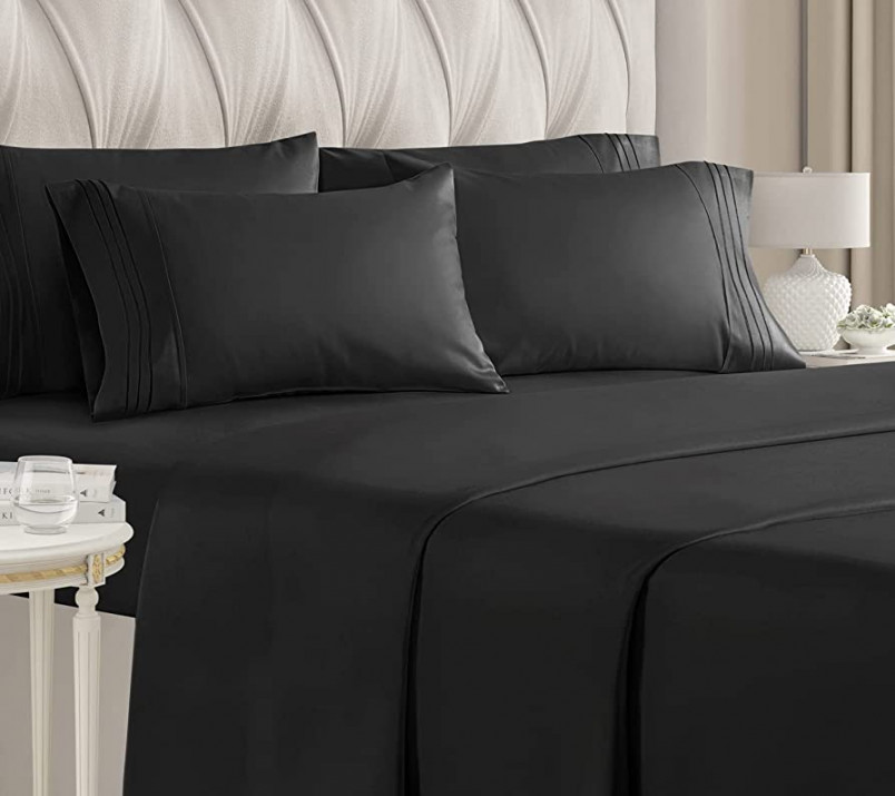 California King Size Sheet Set -  Piece Set - Hotel Luxury Bed Sheets -  Extra Soft - Deep Pockets - Easy Fit - Breathable & Cooling - Wrinkle Free  -
