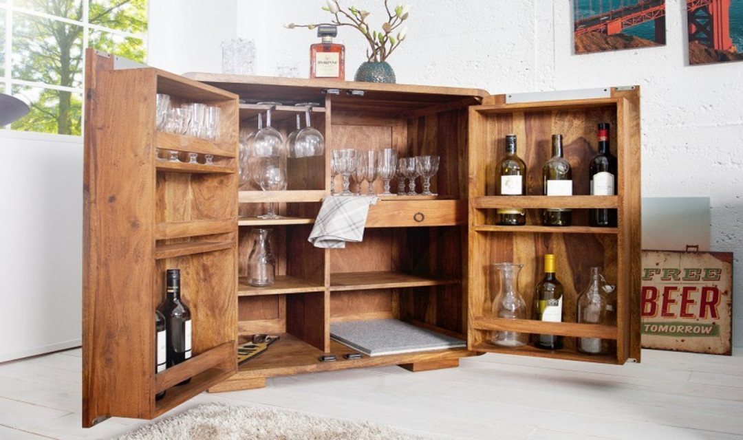 Casa Padrino Bar wine cabinet  x  x H cm - Whiskey cabinet bar  Antique style - Art Nouveau style  Casa Padrino