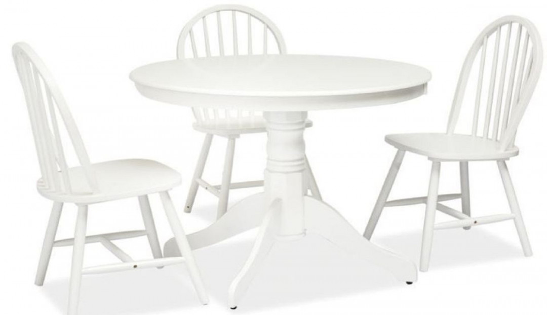 Casa Padrino country style dining table white Ø  x H