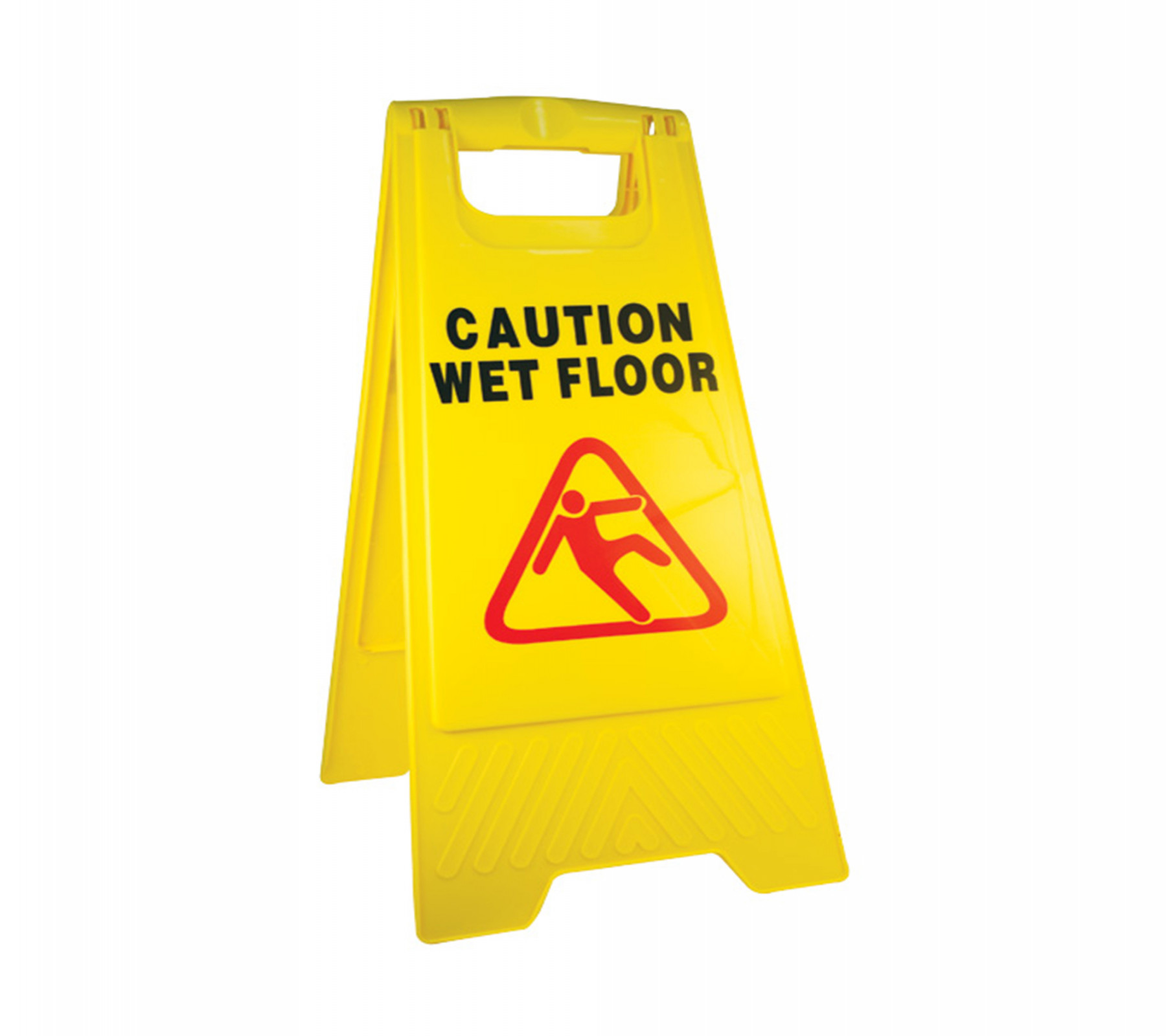 Caution Wet Floor Safety Sign - A-Frame - Yellow