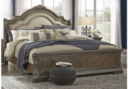 Charmond Queen Sleigh Bed With Upholstered Headboard  Ashley