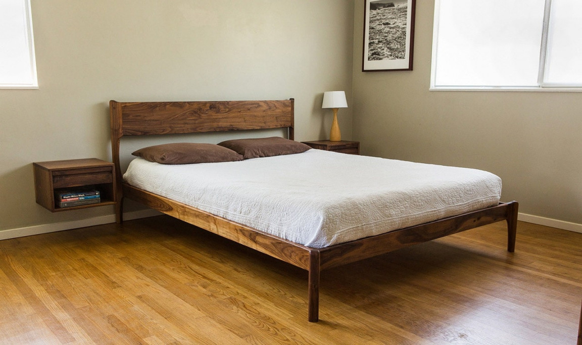 Classic Modern Bed Danish Mid Century Modern Style Bed - Etsy