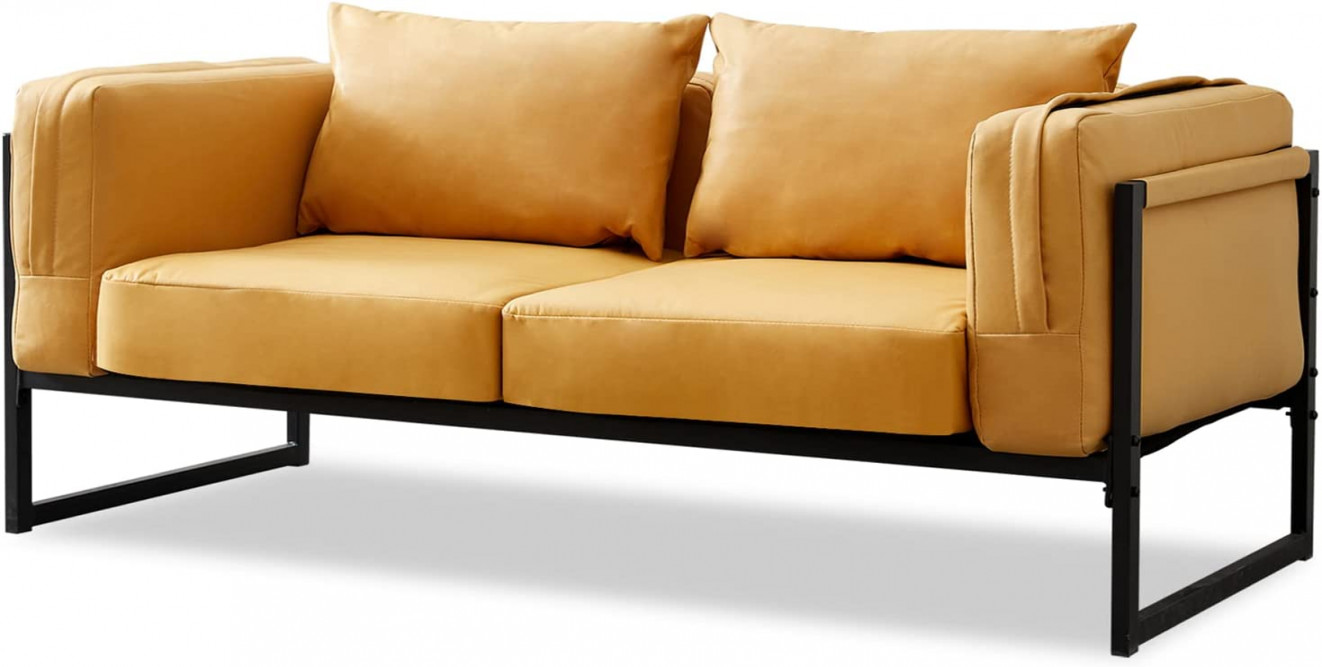 CLIPOP Sofa  Seater Sofa Bed Cover Made of Faux Leather Sofa Bed