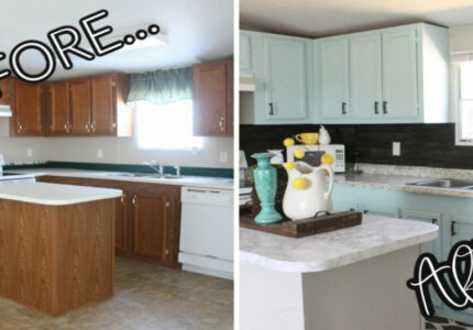 COMPLETE Mobile Home Kitchen Makeover! ONLY $!!!!