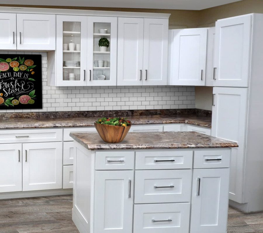 CraftMark Plymouth White Shaker Cabinets