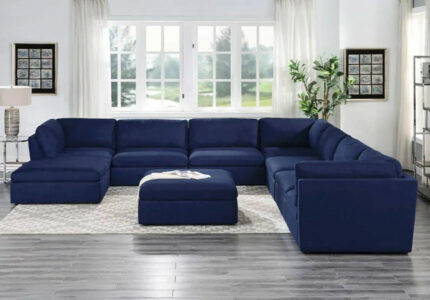 Crosby Modular Blue Sectional Sofa - KFROOMS  Furniture Sale