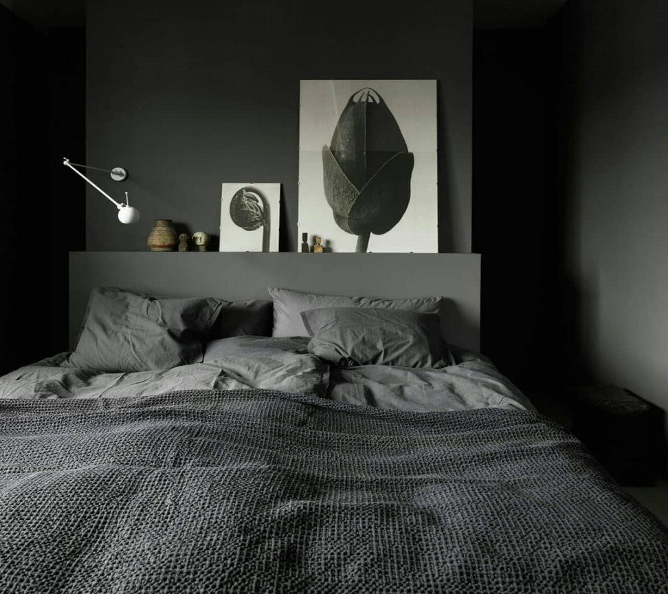 Dark grey bedroom ideas in   Slaapkamer interieur, Interieur