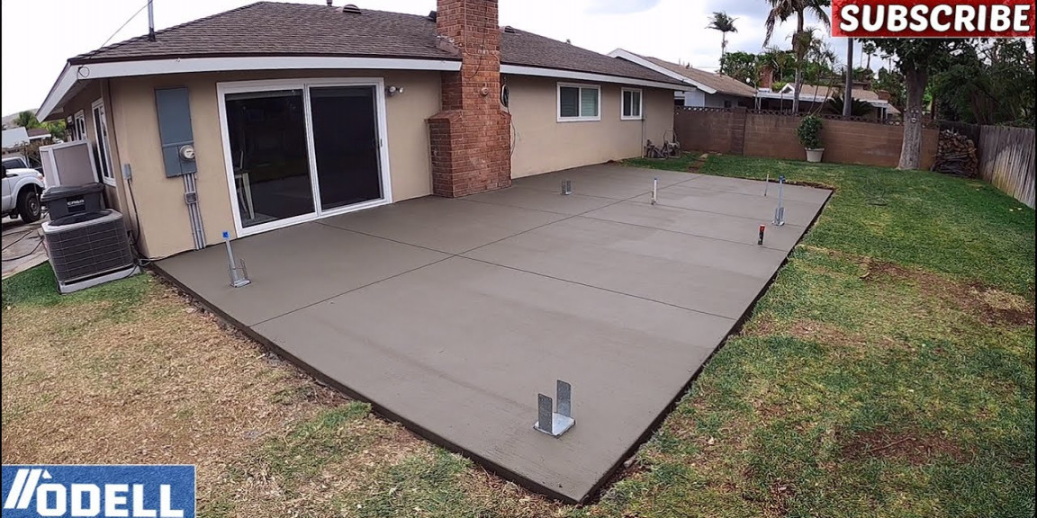 DIY Backyard Concrete Patio with Underground Utilities
