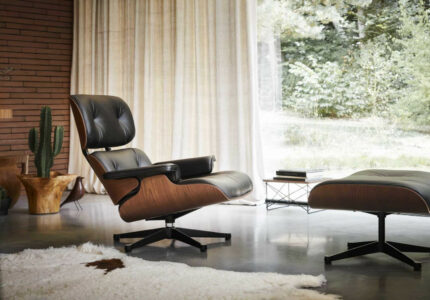 Eames Lounge Chair & Ottoman Armchair Leder Premium F / Leder Natural Vitra   VITRA