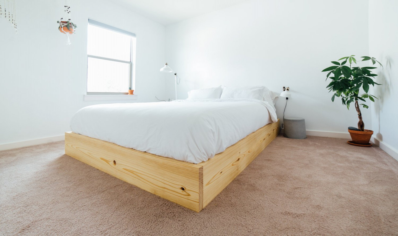 Easy QUEEN Bed Platform Plans — MAKER GRAY