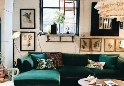 Emerald Green Velvet Sofa  Green sofa living room, Velvet sofa