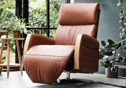 Ercol Noto Caramel Leather Recliner Chair