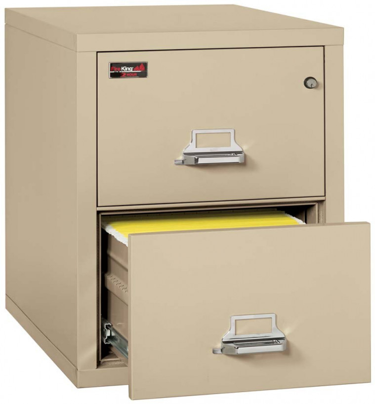 FireKing -199- Two Drawer Vertical Letter Size Filing Cabinet
