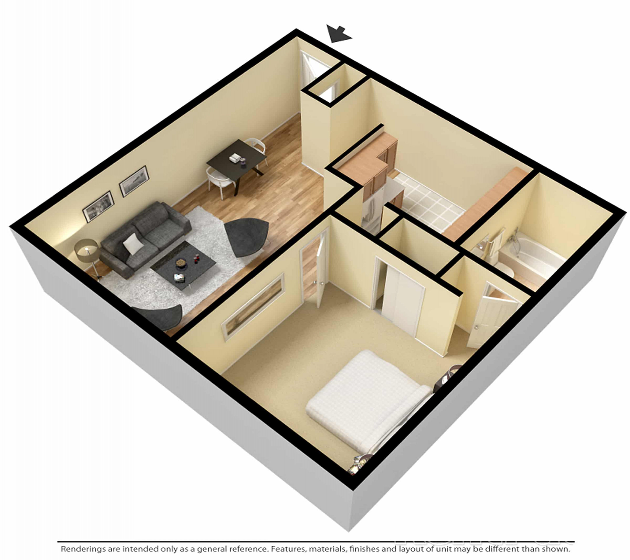 Floor Plans - One Bedroom,Studio Apartments Jacksonville FL