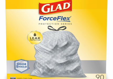 Glad ForceFlex Protection Series Tall Kitchen Trash Bags,  Gal, Unscented  OdorShield,  Ct (Package May Vary)