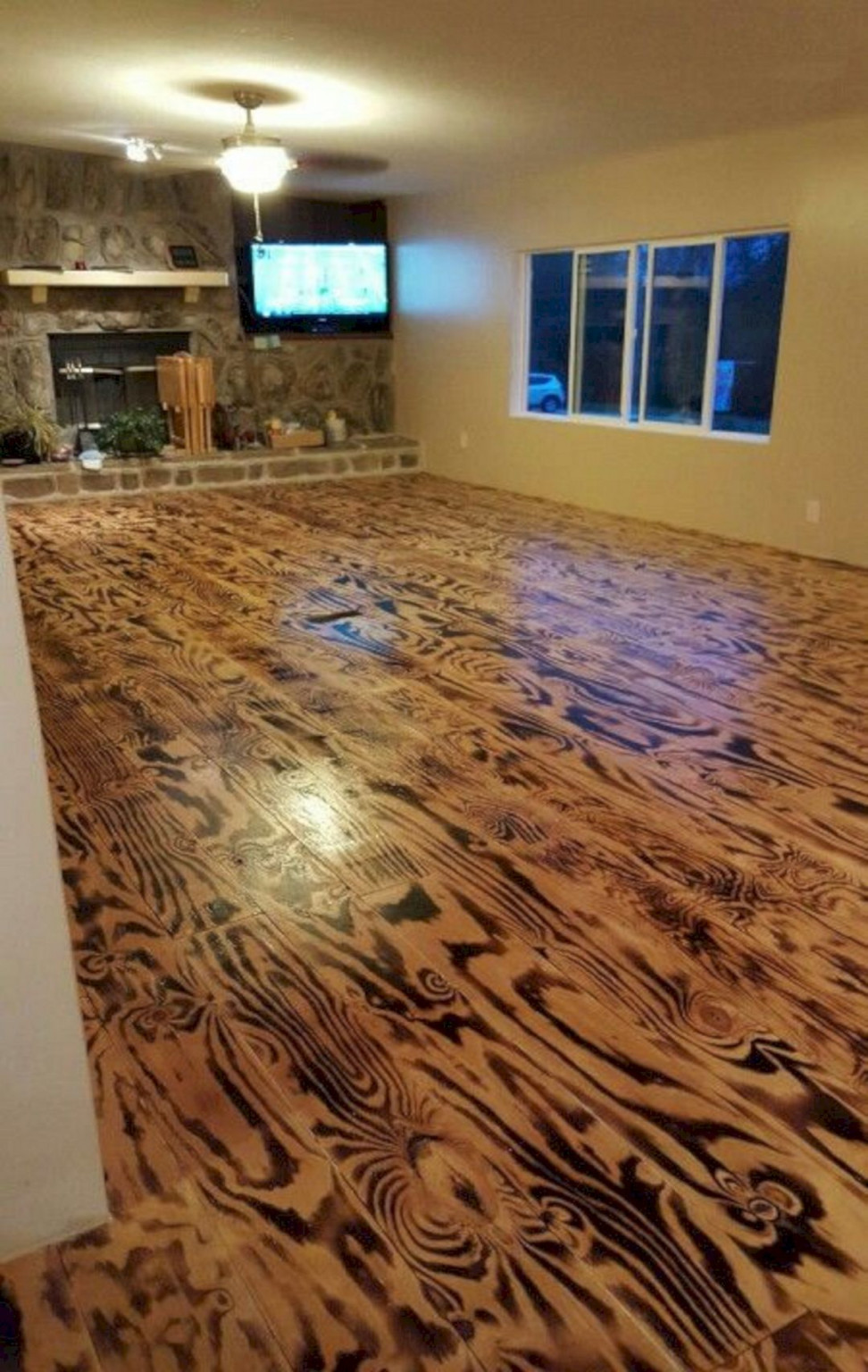 Burnt Plywood Floor