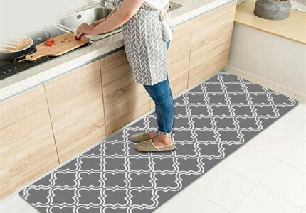 GZGLZDQ Runner and Mats for the Kitchen Geometric Modern Runner and Mats  Washable Non-Slip Kitchen Floor Mat Bedroom Living Room Bedside Area Rugs