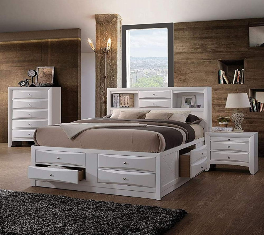 Full Bed Frame With Storage