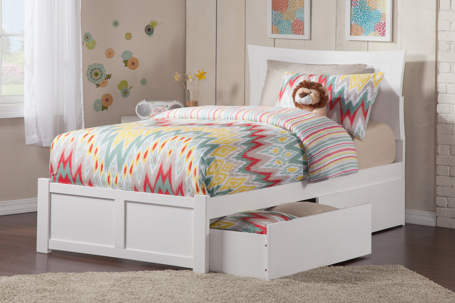 Harriet Bee Daury Extra Long Twin Solid Wood Platforms Bed by
