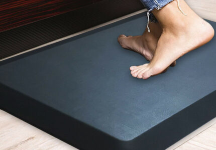 HEALEG Anti-Ermüdungsmatte, Bequeme Bodenmatte, stehend, Schreibtischmatte  für Büro und Zuhause, Küchenteppiche (schwarz-,  cm x  cm x  cm)