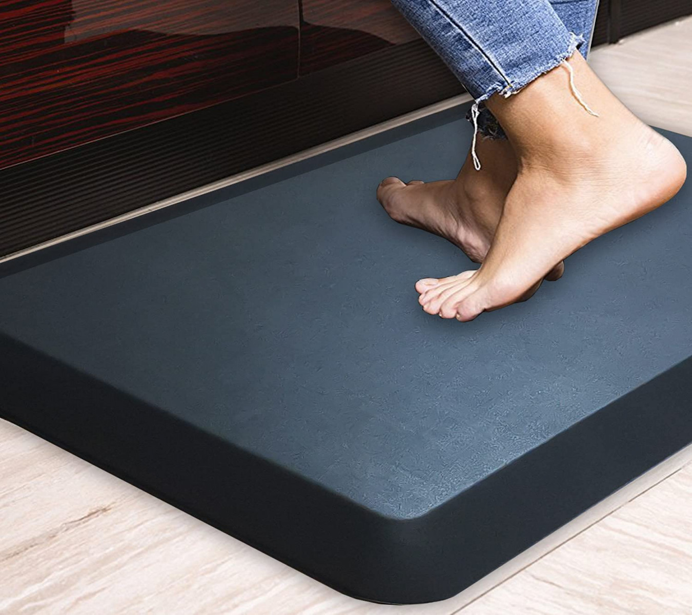 HEALEG Anti-Fatigue Mat, Comfortable Floor Mat, Standing Desk Mat for  Office and Home, Kitchen Rugs (Black-,  cm x  cm x  cm)
