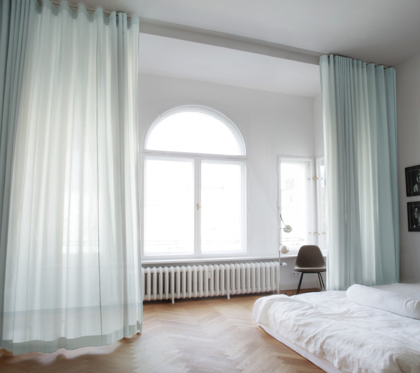 Hellblauer Leinen Vorhang Fee aus Vorhang-Onlineshop - the curtain