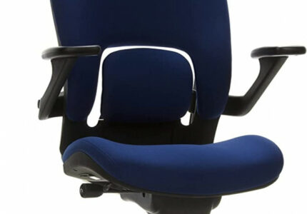 hjh OFFICE Vapor LUX  High End Office Chair Fabric Blue Ergonomic  Swivel Chair with Flexible Lumbar Support