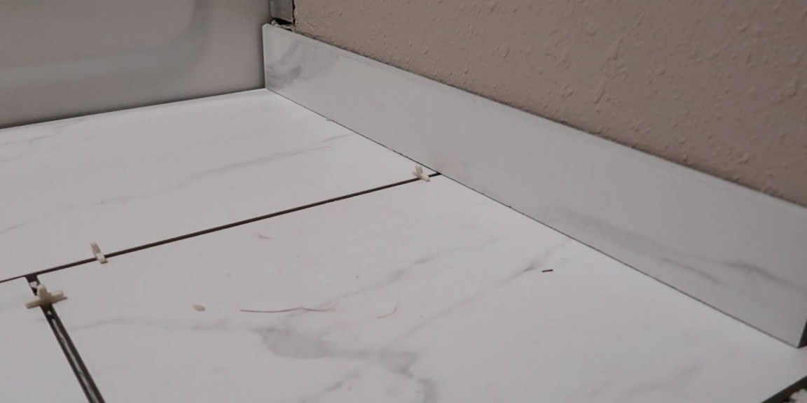 How To Install A Tile Bullnose Baseboard- SIMPLE & EASY