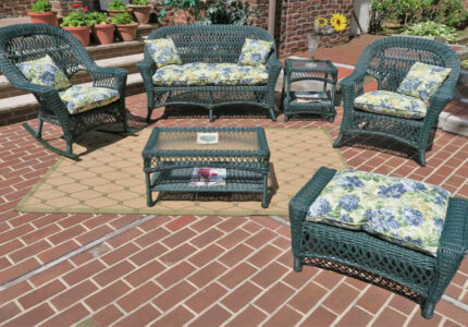 Hunter Green Madrid Outdoor Wicker Patio Sets---All has arrived