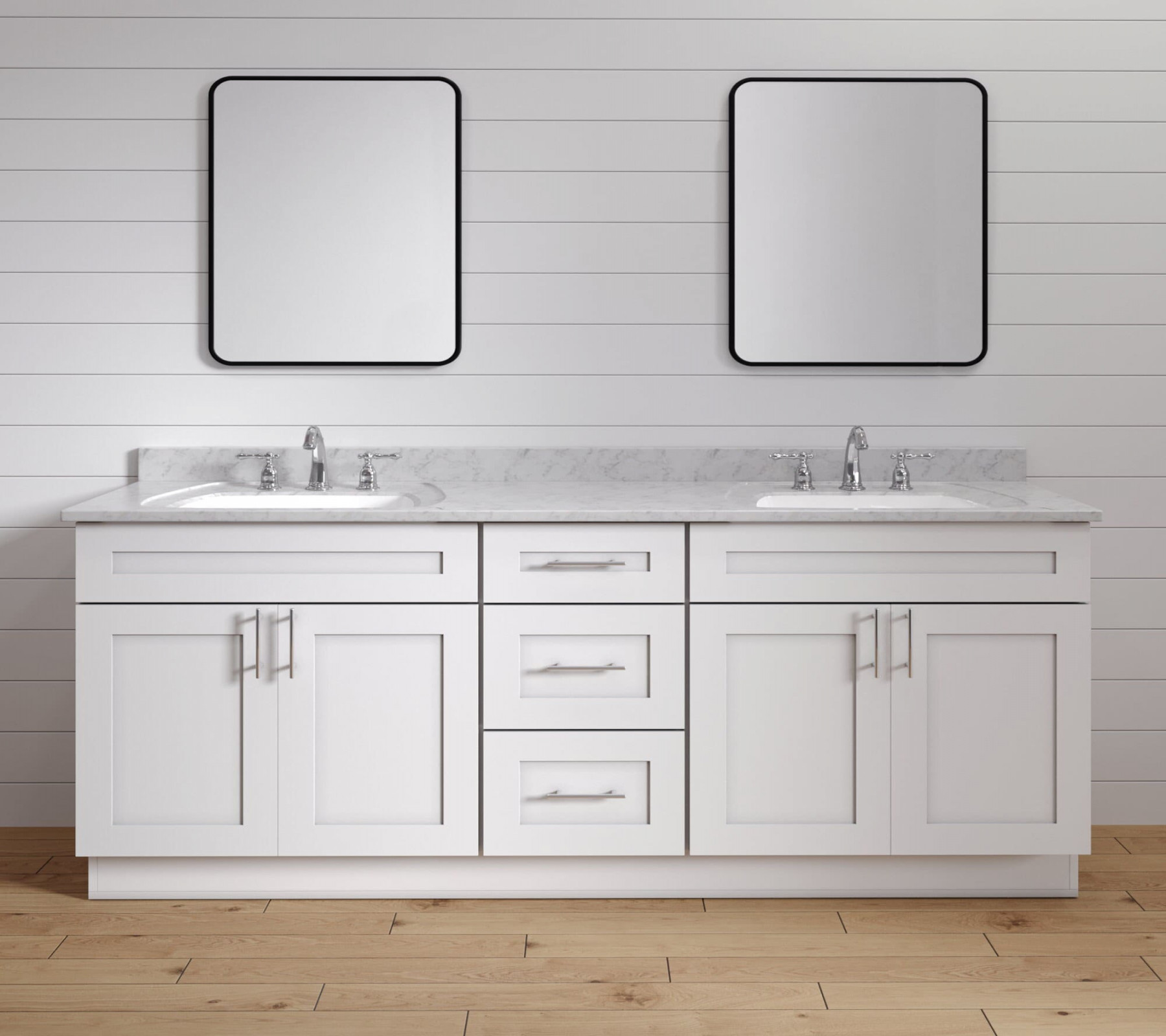 Inch Bathroom Vanity Double Sink Vanity White Shaker - Etsy