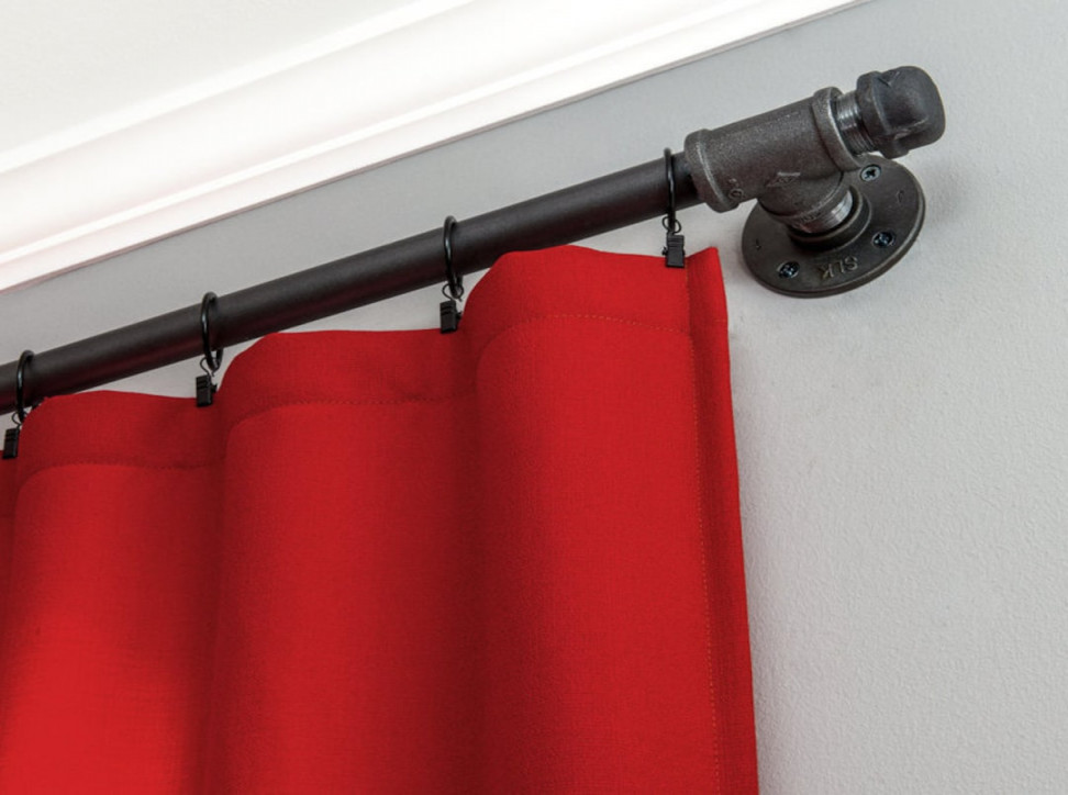 Industrial Pipe Window Curtain Rod Rustic Special Corbel - Etsy