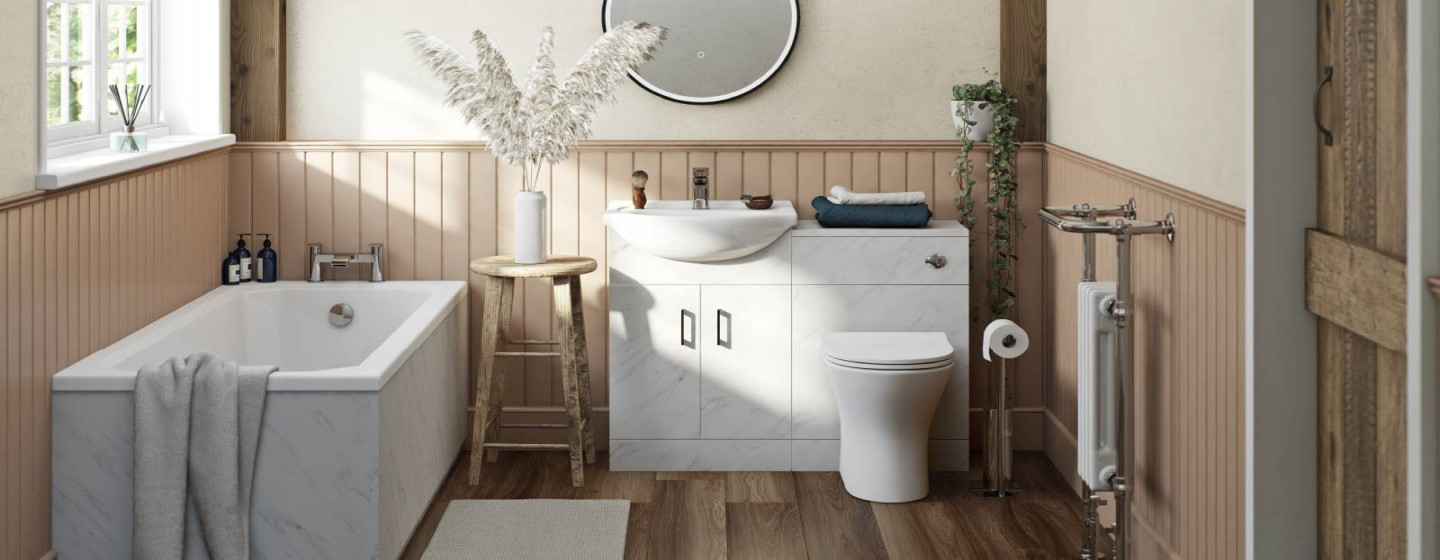 Is wood panelling acceptable to use in a bathroom?  VictoriaPlum