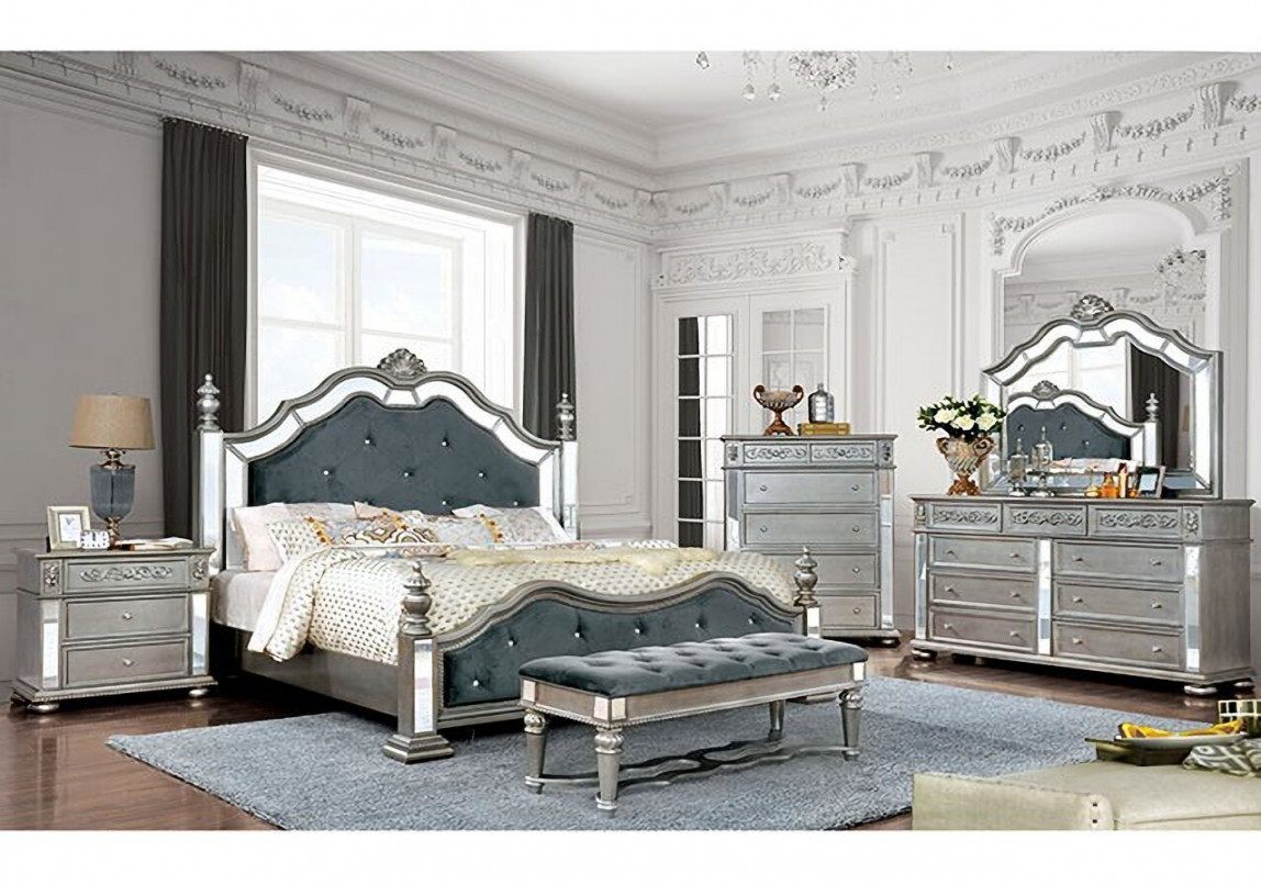 Isaaq Upholstered Standard  Piece Configurable Bedroom Set