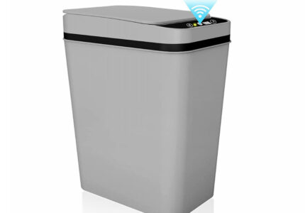 jinligogo Bathroom Trash Can with Lid, Touchless Automatic Trash Can