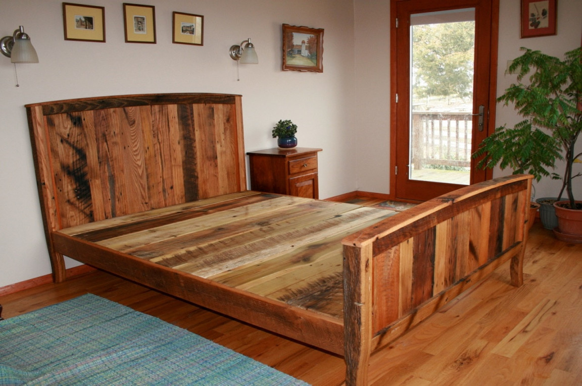 King Bed Frame Reclaimed Wood Bed Frame Rustic Bed Frame - Etsy
