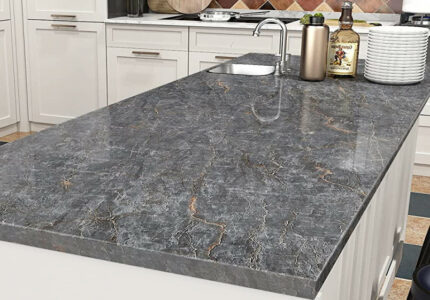 Livelynine Dark Grey Marble Contact Paper for Countertops